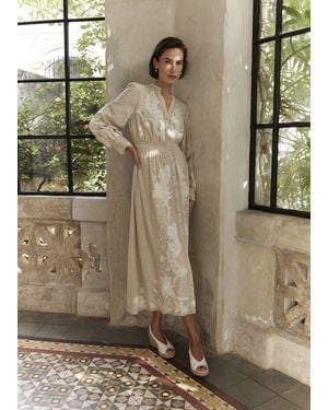Hobbs Frida Embroidered Dress - Green