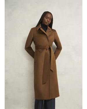 Hobbs Petite Livia Wool Coat - Brown
