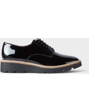 Hobbs Bloomsbury Patent Flat Shoes - Black