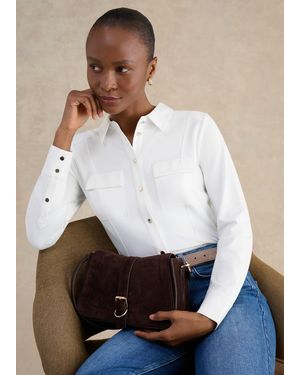 Hobbs Rosana Seamed Shirt - White
