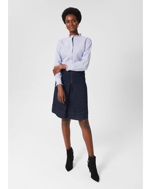 Hobbs Ruth Denim Skirt - Blue