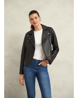 Hobbs Darby Leather Jacket - Blue