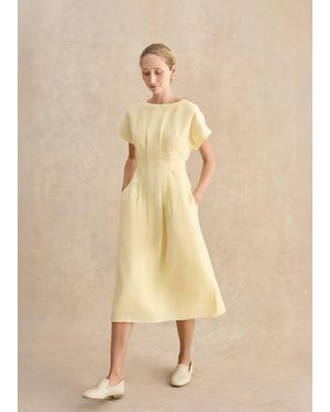 Hobbs Aliya Linen Blend Dress - Natural
