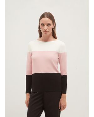Hobbs Alice Colourblock Jumper - Pink