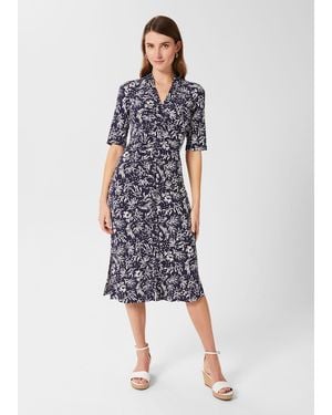 Hobbs Hatty Jersey Dress - Blue