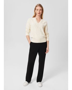 Hobbs Mel Straight Trousers - White