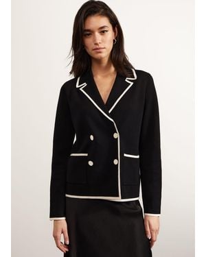 Hobbs Hatfield Cotton Wool Jacket - Black