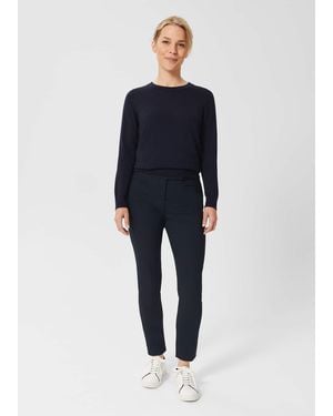 Hobbs Petite Annie Slim Trousers With Stretch - Blue