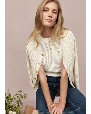 Hobbs Florian Cotton Cardigan - Natural