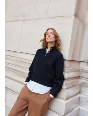 Hobbs Adler Knitted Cotton Jumper - Black