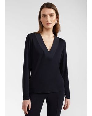 Hobbs Jonie Long Sleeved Top - Blue