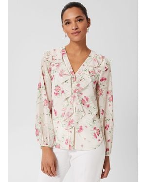 Hobbs Rosana Floral Top - White