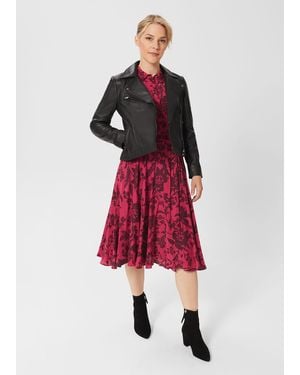 Hobbs Petite Dakota Leather Jacket - Red