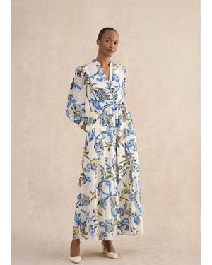 Hobbs Petite Shanice Paisley Maxi Dress - Blue