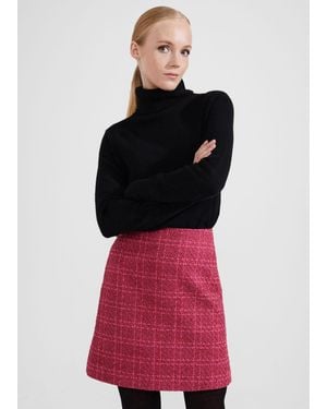 Hobbs Ramona Tweed Skirt - Red