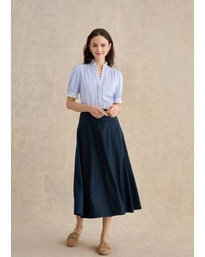 Hobbs Lilliana Midi Skirt - Blue
