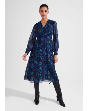 Hobbs Petite Saffron Dress - Blue