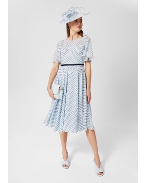 Hobbs Petite Eleanor Spot Dress - Multicolour