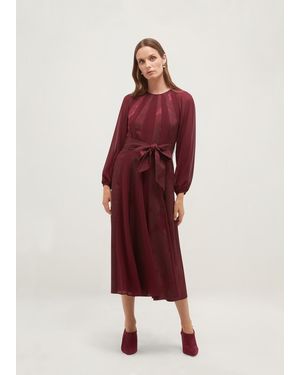 Hobbs Loren Jacquard Dress - Red