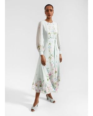 Hobbs Maribella Silk Dress - White