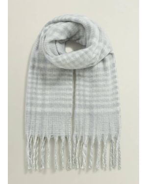 Hobbs Sasha Check Scarf - Grey
