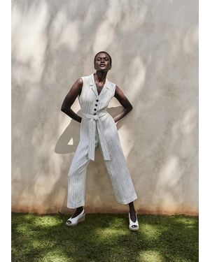 Hobbs Destiny Linen Jumpsuit - Natural