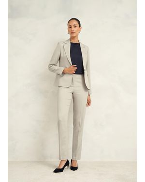 Hobbs Ellen Straight Trousers - Natural