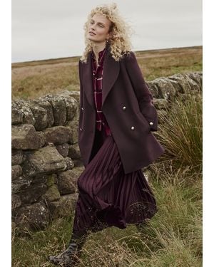 Hobbs Indira Shawl Collar Coat - Red