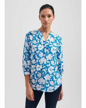 Hobbs Petite Essie Blouse - Blue
