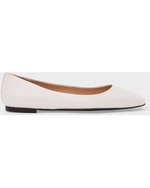 Hobbs Jemma Leather Ballerinas - White
