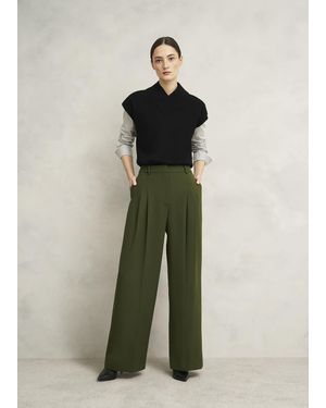 Hobbs Alya Wide Trousers - Green