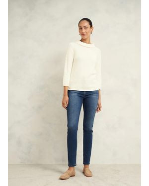 Hobbs Camilla Cotton Jumper - Blue