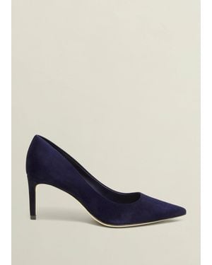 Hobbs Leila Suede Court Shoes - Blue