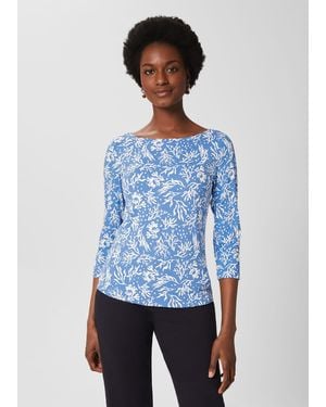 Hobbs Sonya Printed Top - Blue