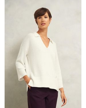 Hobbs Madelyn Cotton Blend Jumper - White