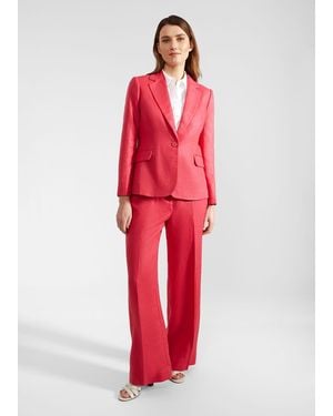 Hobbs Mirabel Linen Jacket - Red