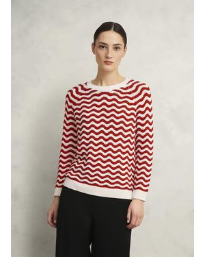 Hobbs Lulu Cotton Jumper - Red