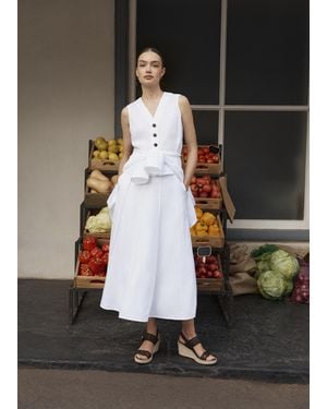 Hobbs Alice Linen Skirt - Black