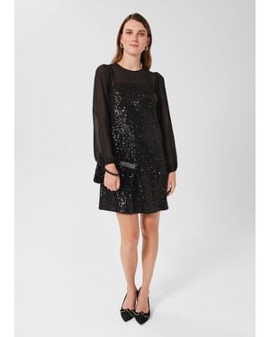 Hobbs Zariah Sequin Dress - Black
