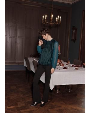 Hobbs Tallulah Velvet Top - Black