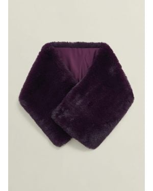 Hobbs Christie Faux Fur Scarf - Blue