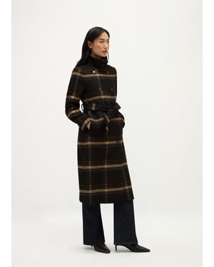 Hobbs Brigitte Check Coat - Black