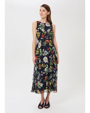 Hobbs Carly Floral Midi Dress - White