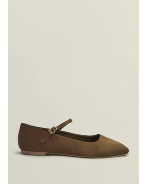 Hobbs Chrissy Satin Mary Janes - Natural