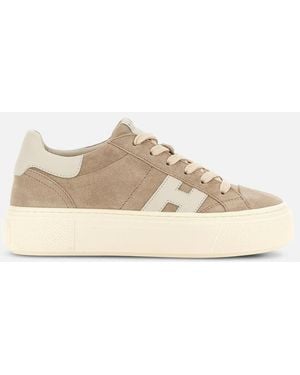 Hogan Flat Trainers, - Natural