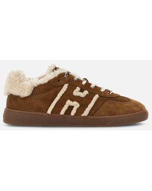 Hogan Flat Trainers, - Brown