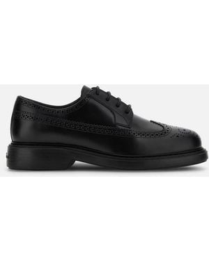 Hogan Lace-Ups And Moccasins, - Black