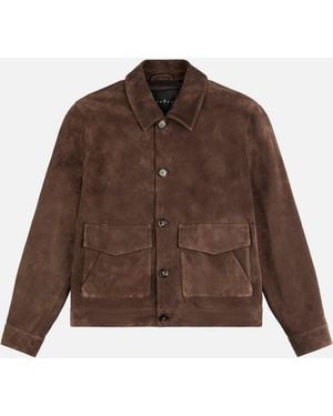 Hogan Jacke aus Veloursleder - Braun