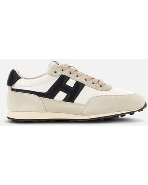 Hogan Low-Top Trainers With Silk And Nylon Construction - White