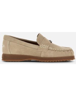 Hogan Loafers, - Natural